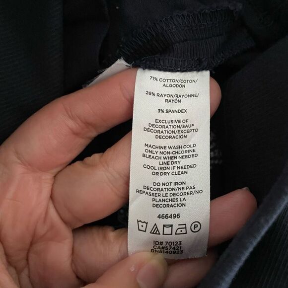 LOFT Navy Blue Pineapple Print‎ Beaded Casual Shorts Cotton size 4 - Picture 4 of 7